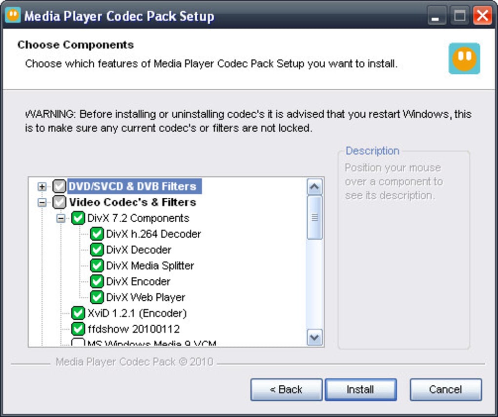 download codecs for media player